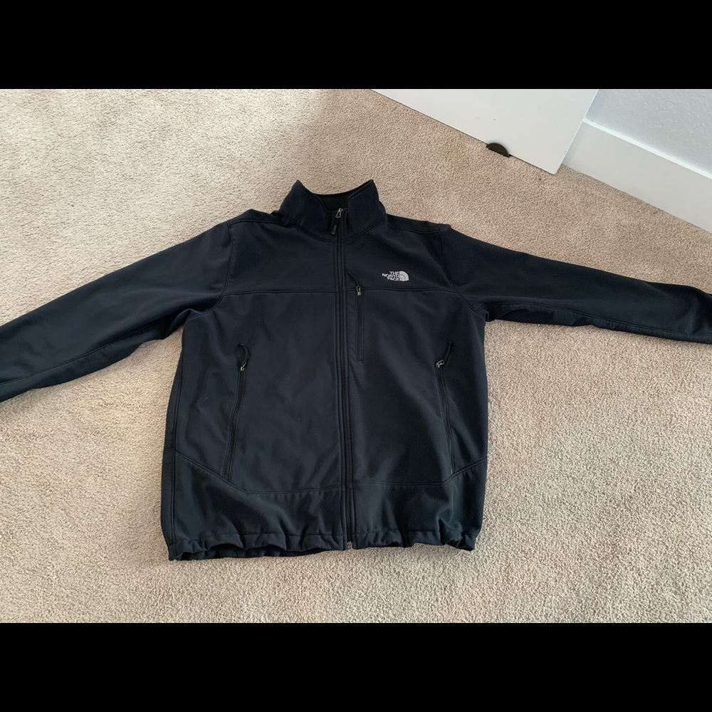 men’s black full zip NF fleece lined jacket